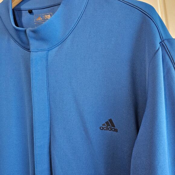 Adidas Golf Full Zip Jacket Men 2XL Blue Mock Neck Athleisure Sports Outdoors - Picture 3 of 11